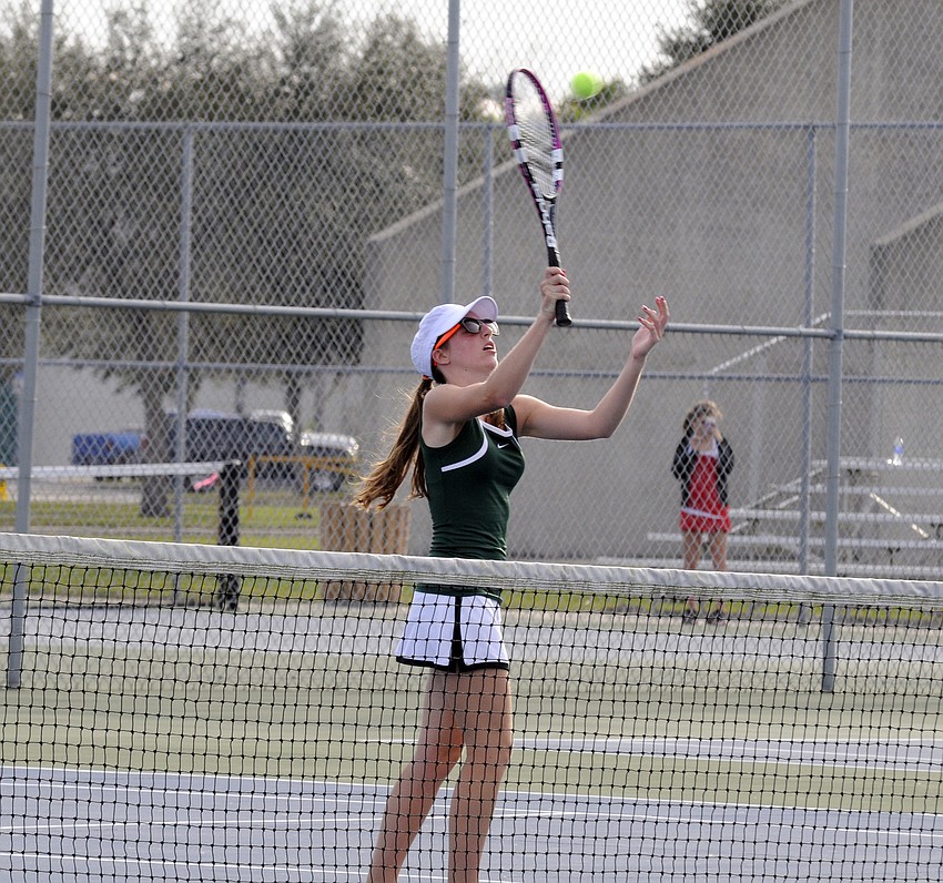 Junior Taylor Believeau played No. 3 singles for Lakewood Ranch.