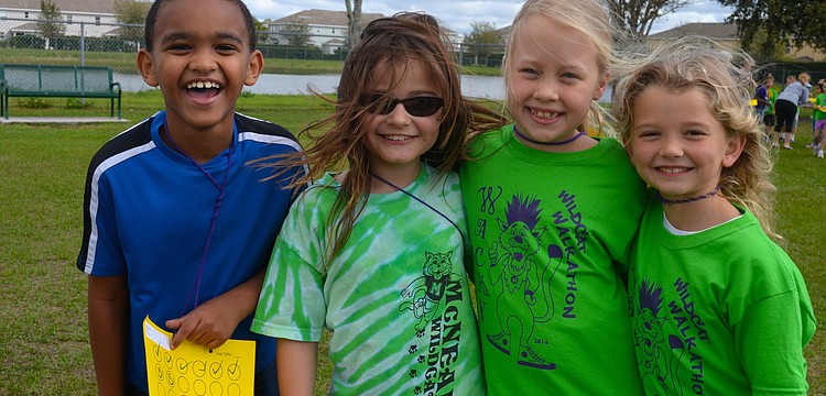 Nathan Abate, 8, Bridget Coppens, 8, Haley McKitterick, 7, and Ella East, 7.