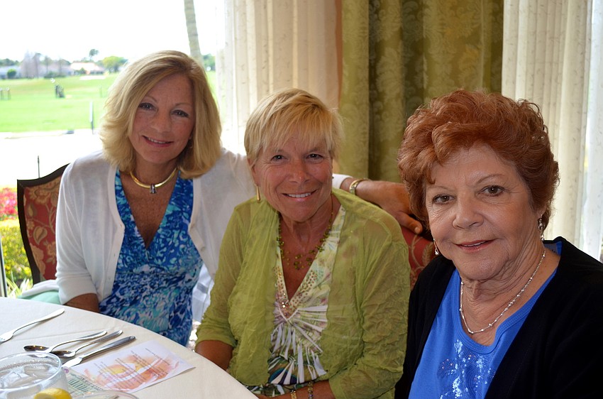 Roanne Haines, Barbara Pacelli and Carol Vesiglio chat while they wait for the festivities.