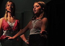 Emily Weott and Kaitlyn Scirica dance to "Sheâ€™s in love."