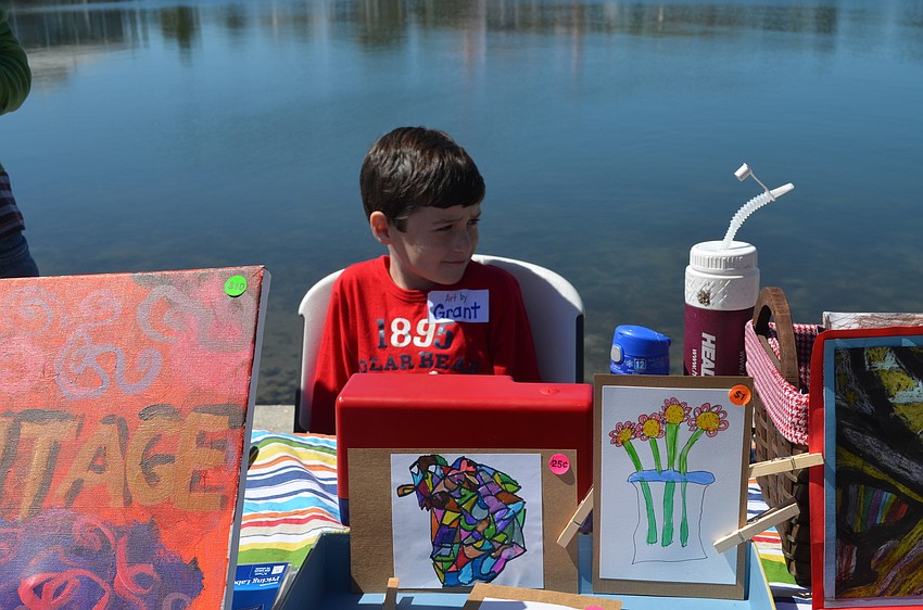 Grant Burroughs sells his art.