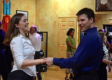 Jessica Keesecker dances the Cha-Cha with choreographer Jonathan Roberts.