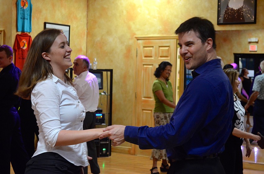Jessica Keesecker dances the Cha-Cha with choreographer Jonathan Roberts.