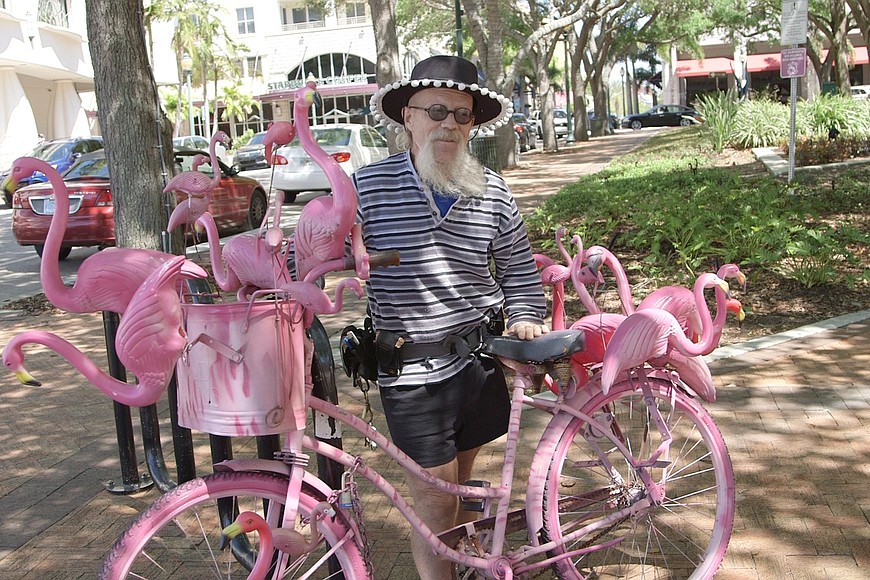 Pink flamingo bicycle sale