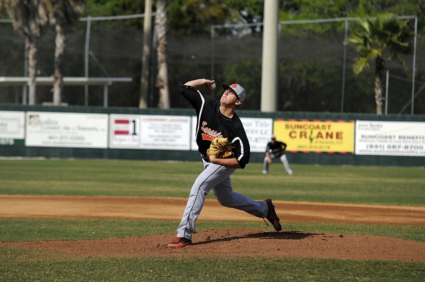 Sarasota High junior Jordan Gubelman got the start on the mound for the Sailors versus Florida Christian March 26.