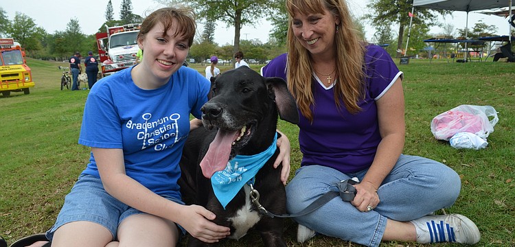 Emily and Donna Arakel with Ace