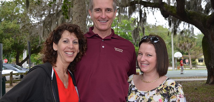 Marcy and Pete Abbott with Marie Bowman