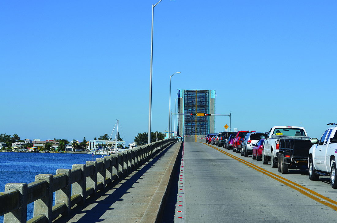Courtesy photo Traffic jams and bridge openings on and near Longboat Key the past few weeks were not just seasonal traffic issues.