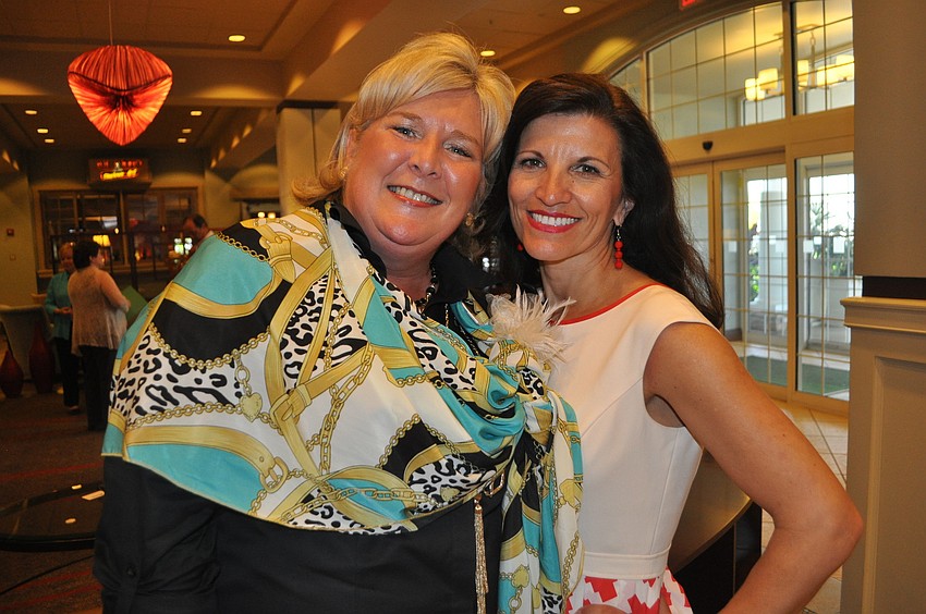 Maribeth Phillips, CEO of Meals on Wheels PLUS of Manatee, and Violeta Huesman from Keiser University