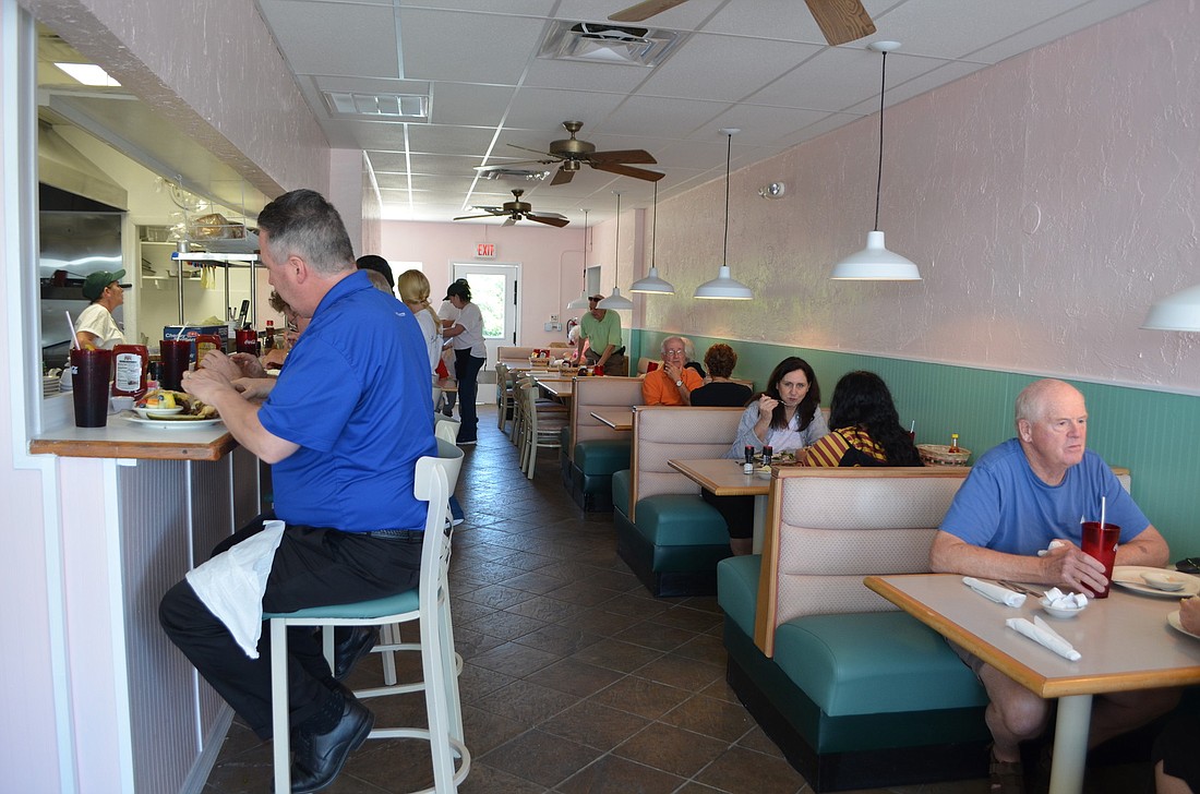 The Longbeach Cafe drew a crowd on its first day of business. (Robin Hartill)