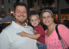 Brian and Andrea McKnight with their son, Jackson, 2, attended Music on Main for the first time.
