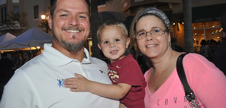 Brian and Andrea McKnight with their son, Jackson, 2, attended Music on Main for the first time.