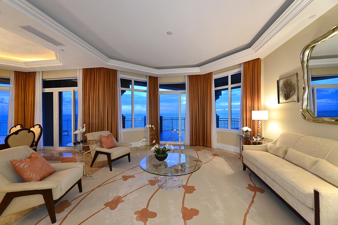 The 4,800-square-foot unit offers views of the beach from nearly every room. (Photo courtesy Roger Pettingell)