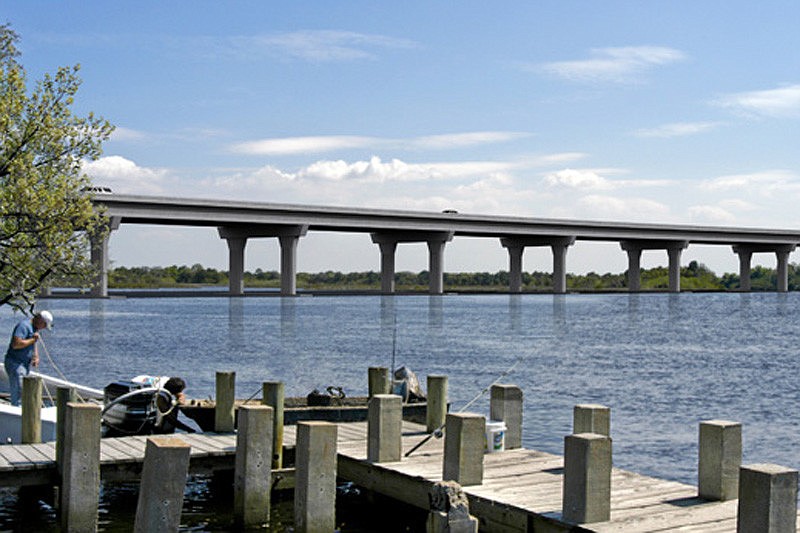 The two-lane Fort Hamer Bridge, displayed in a rendering, would connect Fort Hamer Park to Upper Manatee River Road.