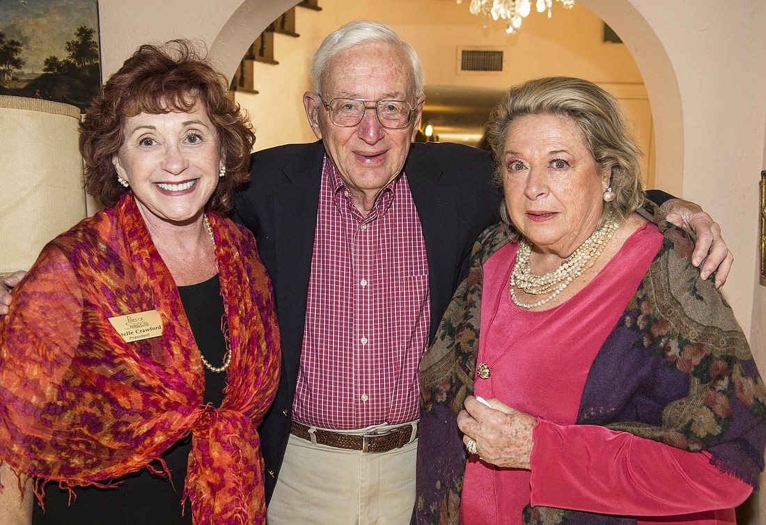 Pines Foundation President Estelle Crawford, Wendell Kent and co-host Rachele Rivolta