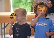 Alana Biller and Alex Kaplon as wild animals.