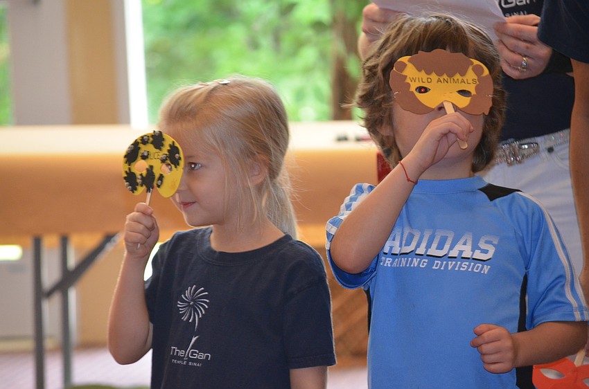 Alana Biller and Alex Kaplon as wild animals.