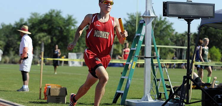 Cardinal Mooneyâ€™s Cal Davidson anchored the boys 4x800-meter relay, which finished third.