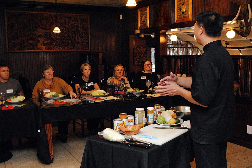 Taste of Asiaâ€™s Chef Lam Lum demonstrates how to properly slice and dice vegetables for yellow curry.