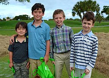 Paul and Devin Clancy with Nick Stellabotte and Richard Lyons