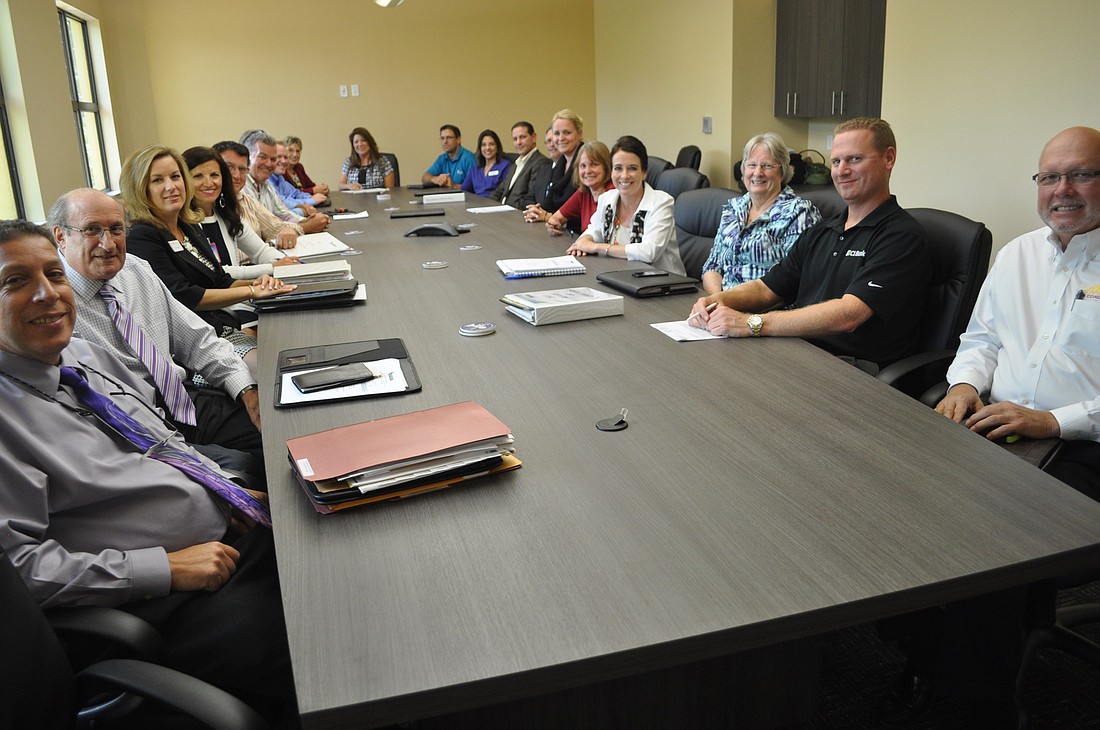 The Lakewood Ranch Business Alliance Board of Directors held its first meeting April 16, in a conference room in its new office, located in the MGA Professional Center. (Photo by Josh Siegel)
