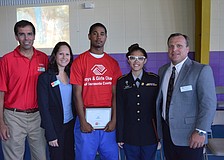 David LaCamera, Sonya Dlug, Matthew Graham, Roy McBean Youth of the Year Maria Monroy and Sarasota County Boys and Girls Club President/CEO Bill Sadlo