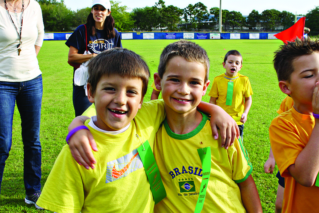 First-graders Randall Collins and Ronan Murphy. Courtesy photo