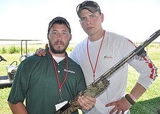 Rex Tharp, a purple heart recipient and Army veteran from North Manchester, Ind. and Jon Carnes, a Naples native who served in the Marines