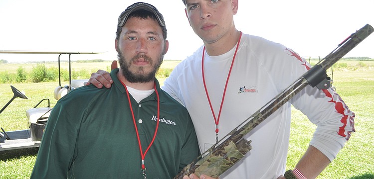 Rex Tharp, a purple heart recipient and Army veteran from North Manchester, Ind. and Jon Carnes, a Naples native who served in the Marines