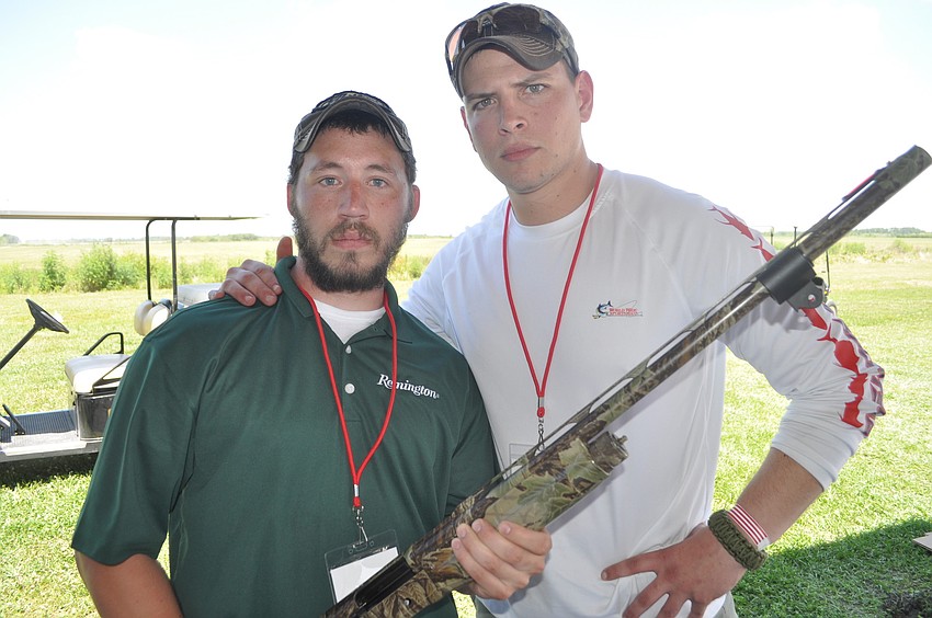 Rex Tharp, a purple heart recipient and Army veteran from North Manchester, Ind. and Jon Carnes, a Naples native who served in the Marines