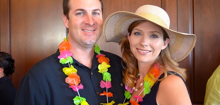 Mark and Crystal Rothhaar dress for the cruise-themed event.