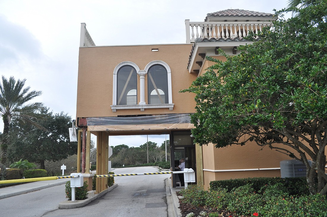 The Legacy Boulevard gatehouse is the main entry and exit point into Lakewood Ranch Golf and Country Club.