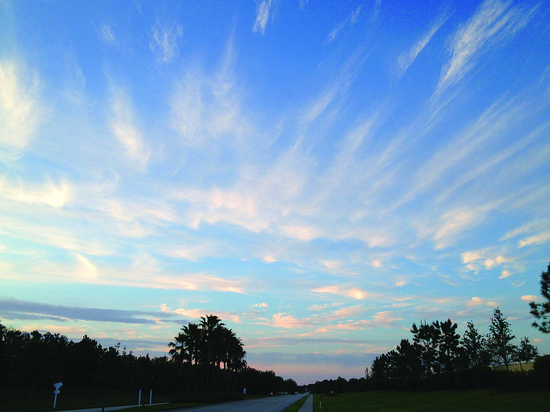 Marilyn Kessler submitted this photo of cirrus clouds over Lorraine Road.