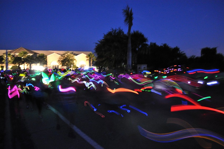 The runners looked amazing as they went past glowing in a wide variety of colors.