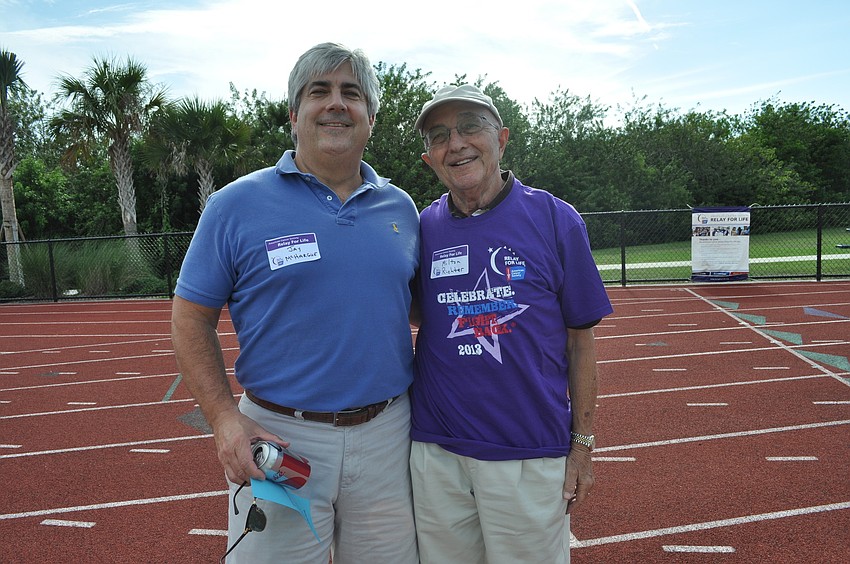 Friends Jay McHargue and Milton Richter ran the race. Richter survived prostate cancer.