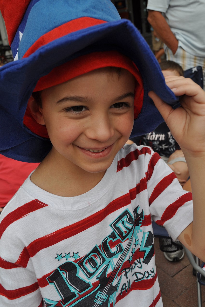 Six-year-old Elijah Valletutti came from Wauchula just for the parade.