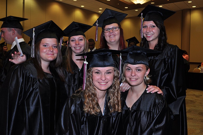 Pictured clockwise from front left are: Kristie Affolter,  Josephine Dospel, Taylor Allen, Hailey Ball, Jade Aultman and Ariel Affolter