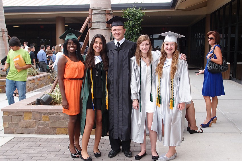 Cynthia Joseph, Johana De la Cruz, Tyler McWilliam, Kathryn Franchek and Delaney Harshman are eager to start their college careers.