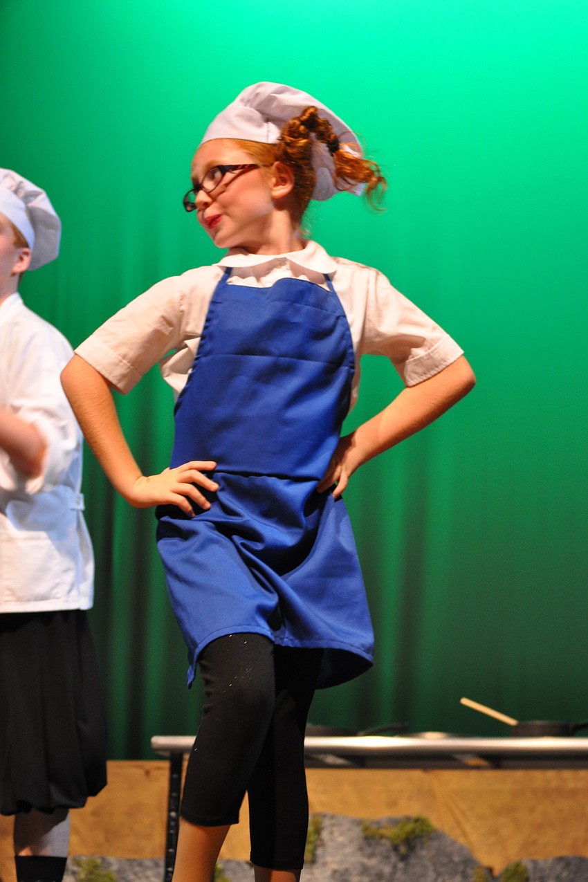 Ten-year-old Marielle Newmark plays a chef.
