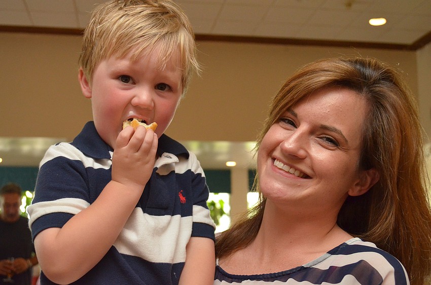 Casyn (his cupcake) and Hanna Lamb