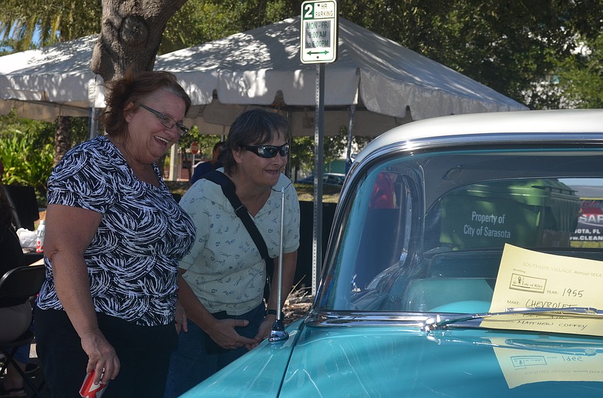 Judy Henon and Donna Gage share memories of the 1955 Chevrolet Bel Air