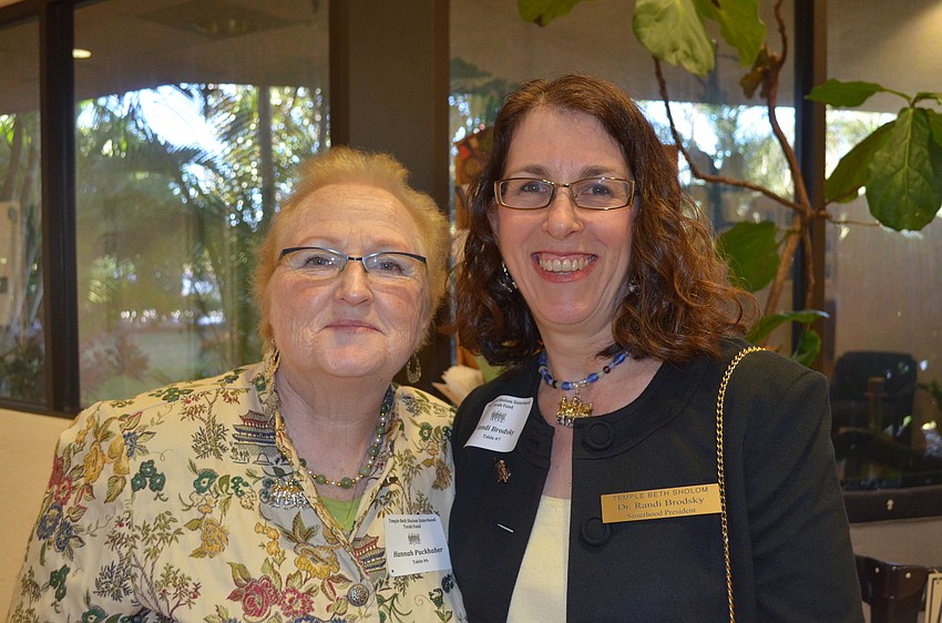 Hannah Puckhaber and President of the Sisterhood Randi Brodsky