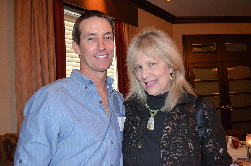 Russell Matthes from Daiquiri Deck with Catherine Luckner, president of the Siesta Key Association