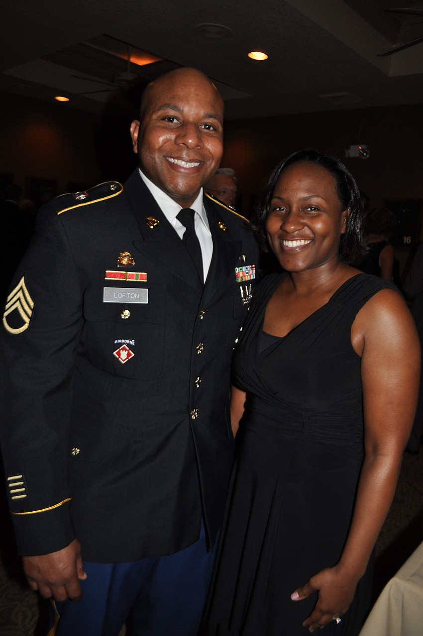 Staff Sgt. Matthew Lofton (U.S. Army) with his wife, Donna
