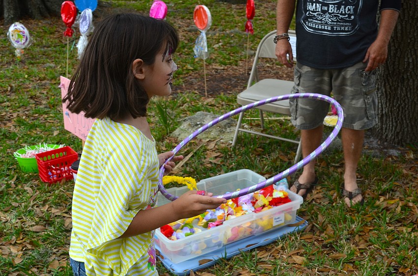 Hannah Wood, 7, has her eyes on a prize.
