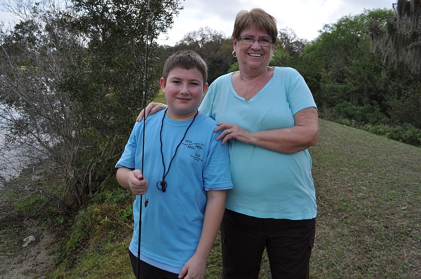 Nolan Middle School student Connor White, 11, attends with his grandmother, Dot Horton.