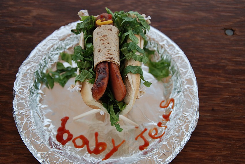 Creative creations for the hotdog contest done by children.