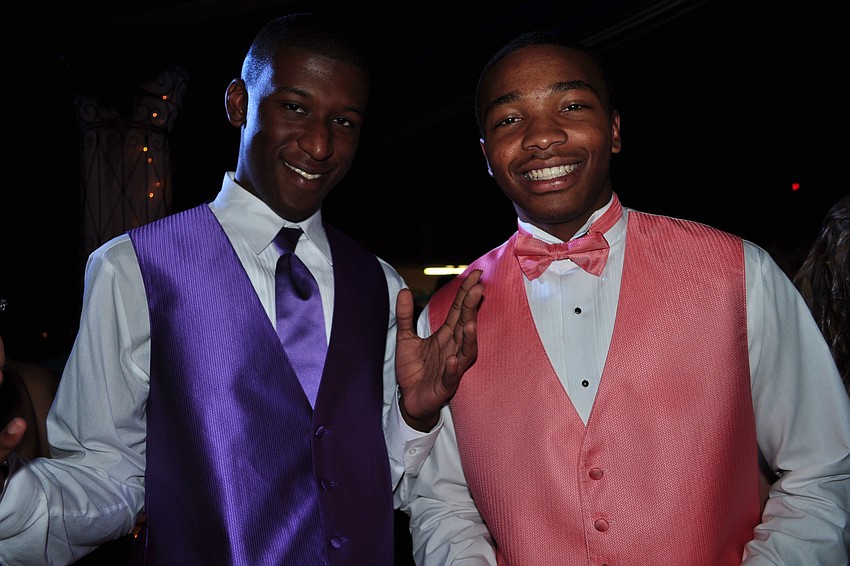 Japheth Francois, a senior, with friend Austin Henderson, a junior