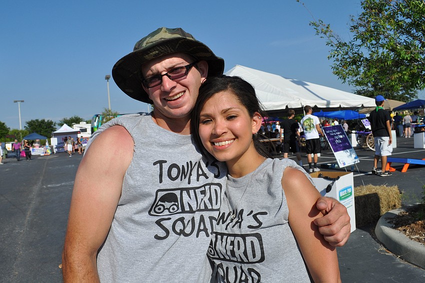Josh Dennes and Amy Diaz walked with team Tonyaâ€™s Nerd Squad.