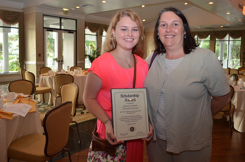 Scholarship recipient Kelsey Anthofer and her mom, Pam